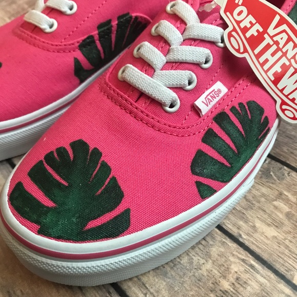 Pink hand painted vans, kids size 6 - Picture 6 of 13